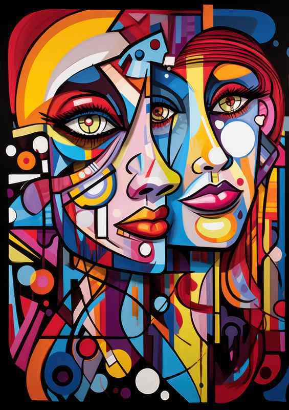 Abstract Expressions Faces that Defy Convention | Canvas