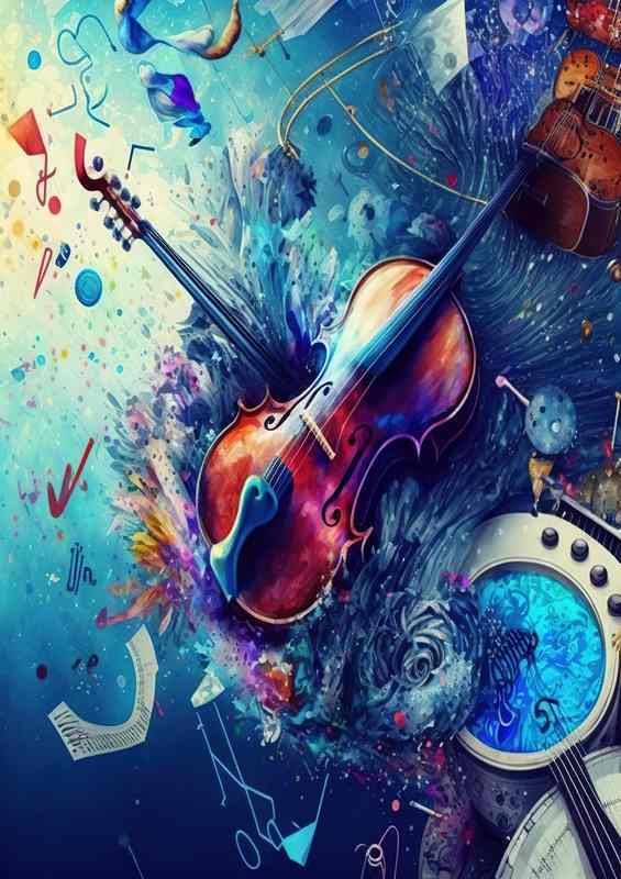 Strings Mystic Melodies | Metal Poster