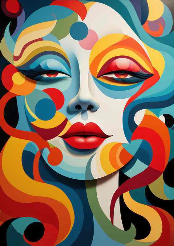 Abstracted Humanity Exploring Colorful Faces in Art | Di-Bond
