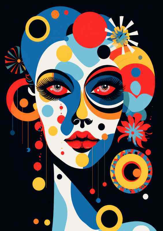 Chaos and Harmony Colorful Abstract Faces Revealed | Canvas