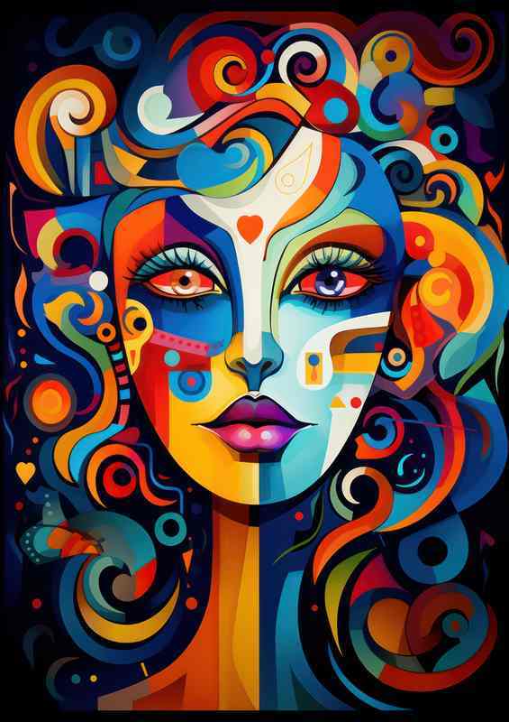 The Power of Pigment Abstract Faces in Dazzling Color | Canvas