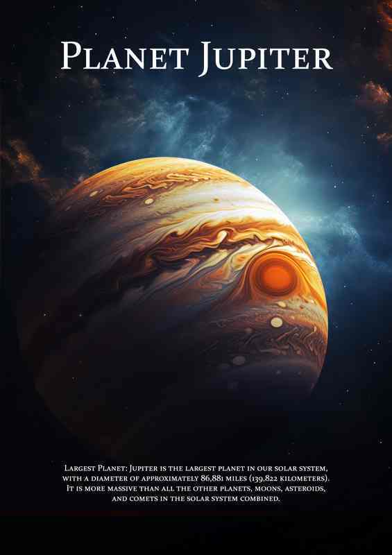 Planet Jupiter space art | Poster