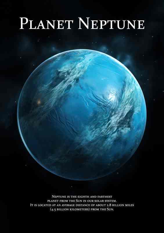 Planet Neptune Space Art | Di-Bond