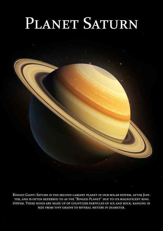 Planet Saturn Space Art | Canvas