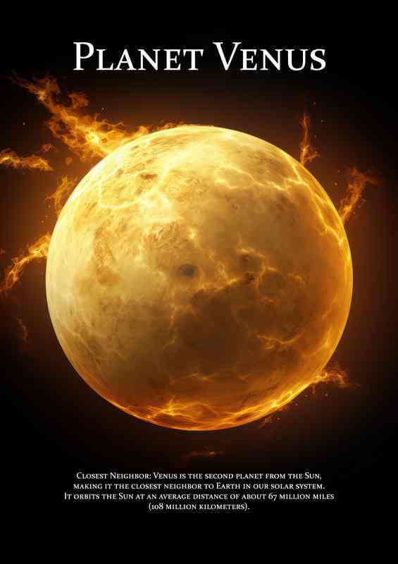 Planet Venus Space Art | Di-Bond
