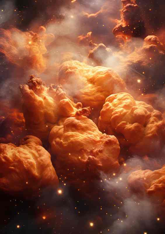 Dynamic Nebula Space | Yellow Hues (Di-Bond)