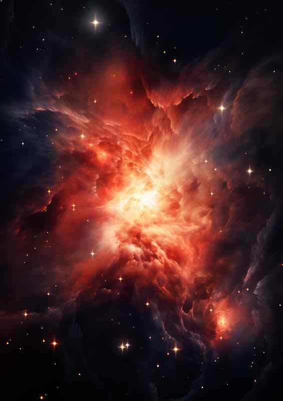 The Colors of Orians Nebulaes In Space | Metal Poster