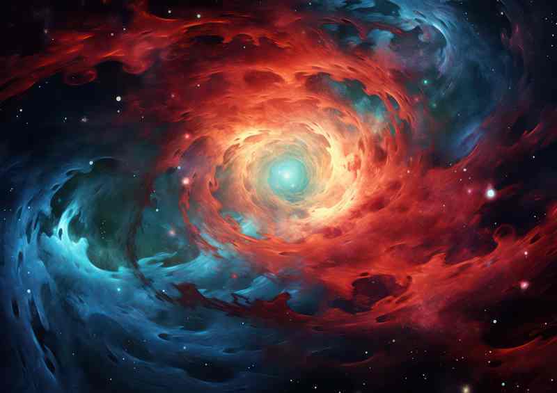 The Neptune Nebula With Outer Clusters In Lights | Metal Poster