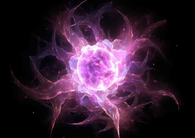 Nebula Mysteries: Pink Glow Space Canvas