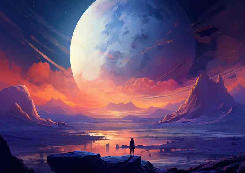 Guardians of the Universe Planets Enveloped in Immense Rocks | Canvas