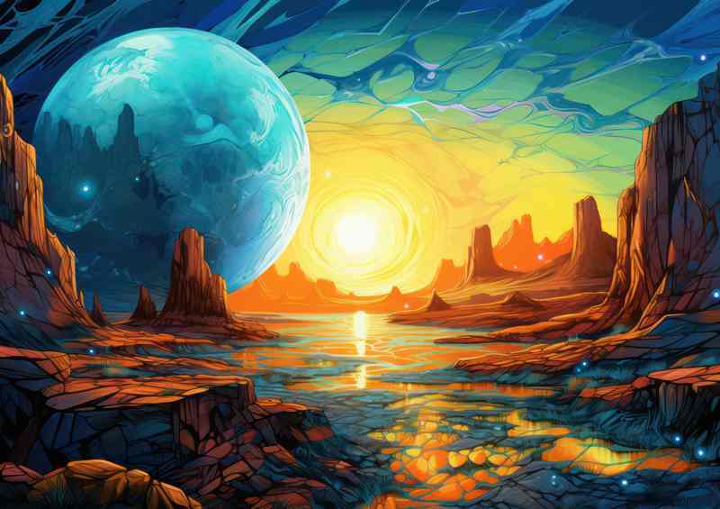 Celestial Worlds | Metal Poster