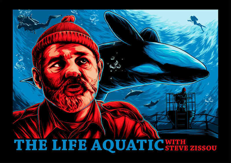 Aquatic Life whale in the sea with steve | Poster