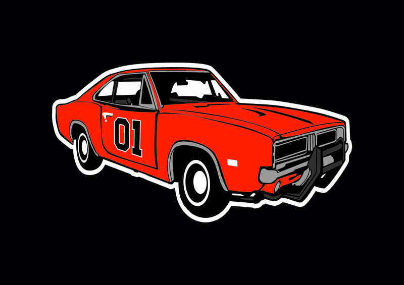 Childhood Cars Dukes Of Hazzard | Canvas