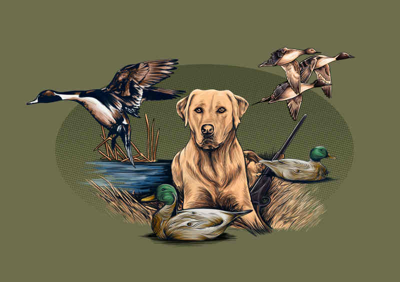 Duck Hunting Season Green | Di-Bond