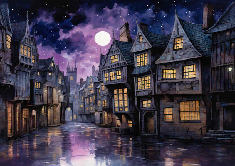 Night City Skyline Poster