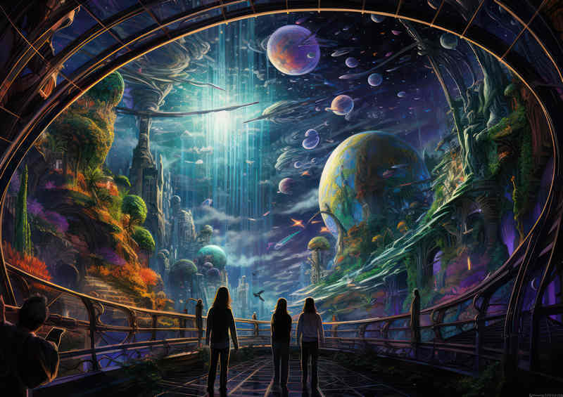 Enchanted fantasy world Looking out Into other planets | Poster