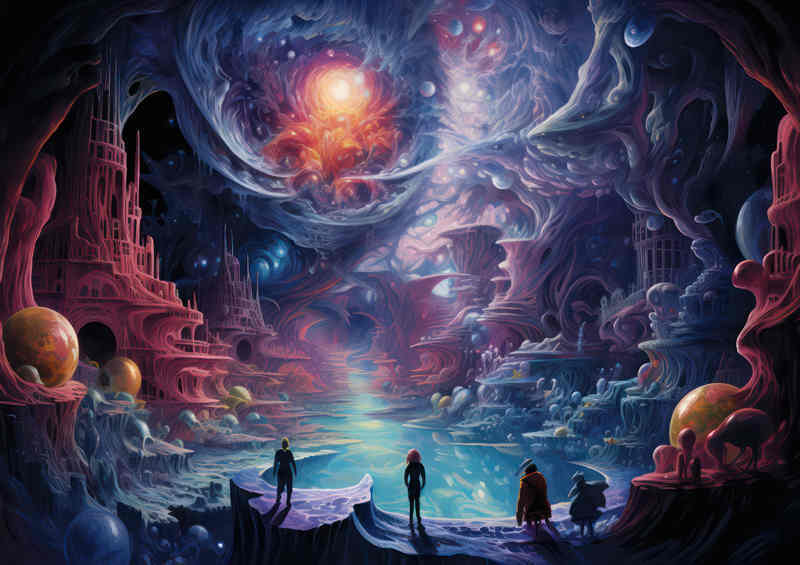 Enchanted world of the blue lagoon | Metal Poster