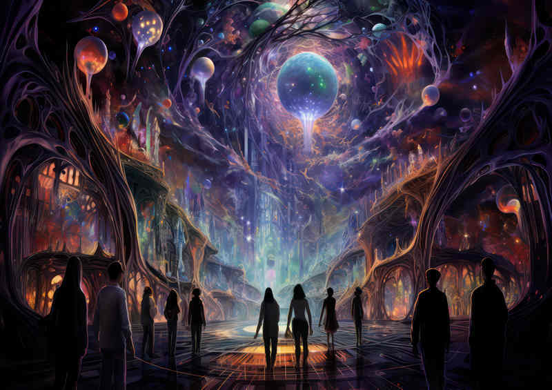 People walking in an enchanted fantasy world | Di-Bond