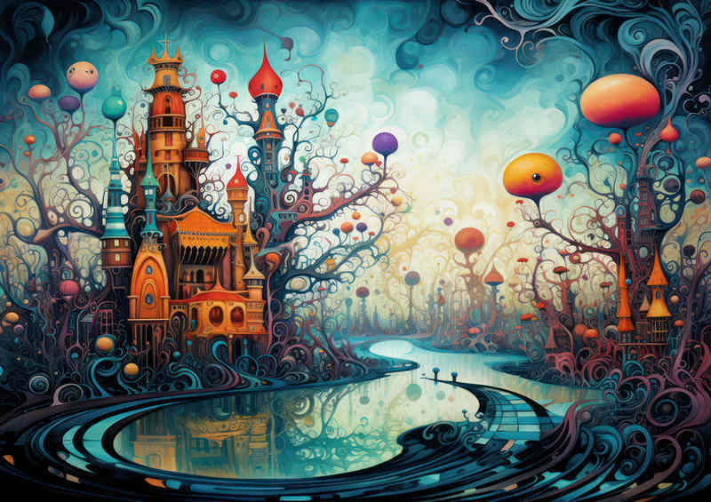 The Enchanted Swamp with enriched coloured trees | Di-Bond