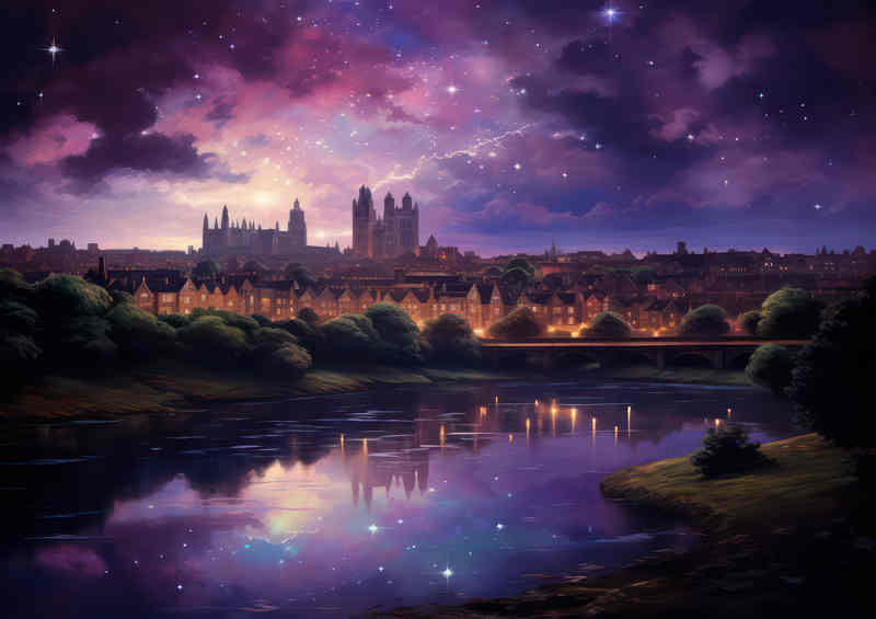 Chester Castle Skyline Poster