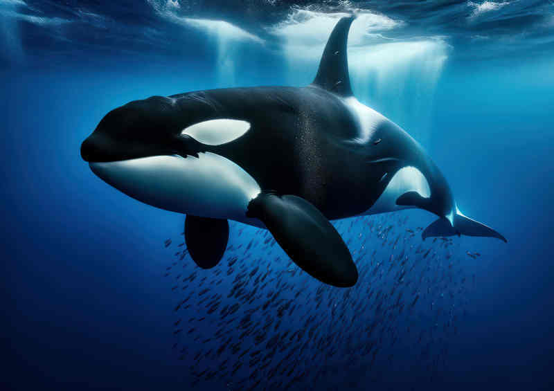 Majestic Orca Blue Glider | Canvas