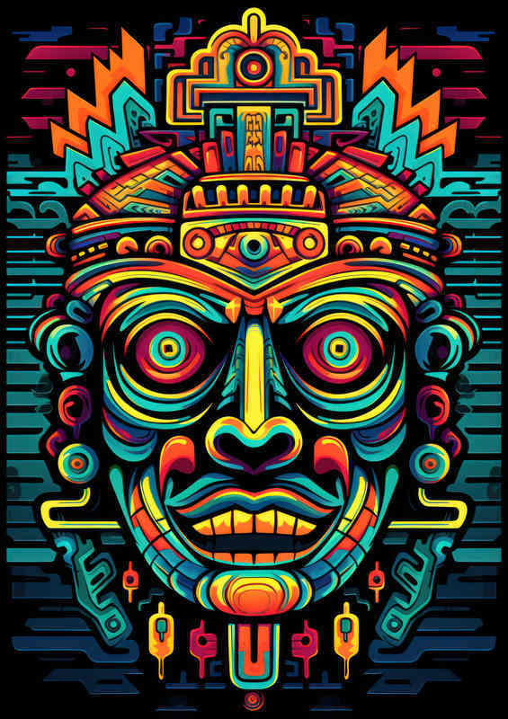 Bright colorful art design with a geometric style | Poster
