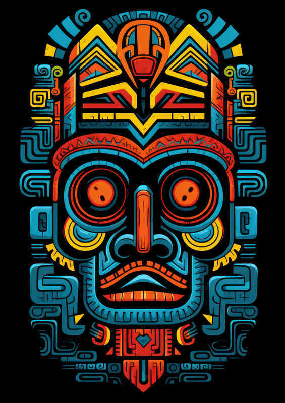Colorful Geometric Man Art Poster