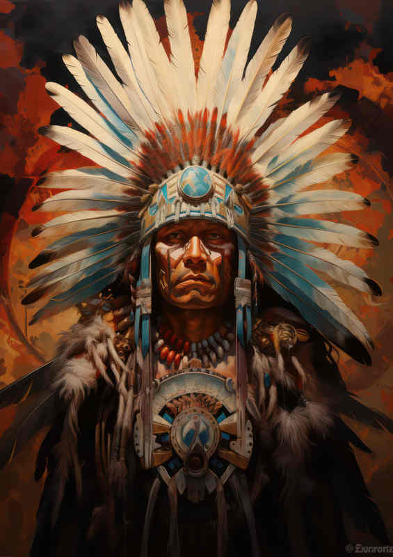 Native american warrior Cheif of the tribe | Canvas