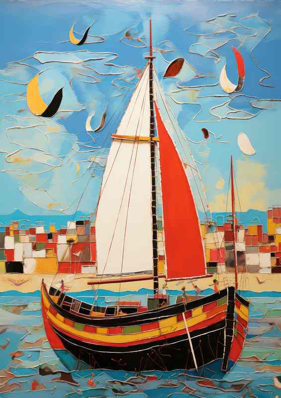 Capturing the Essence of Boats Sailing | Canvas