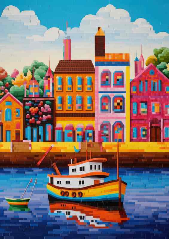 Navigating the Blue A Visual Journey with Boats at Sea | Canvas