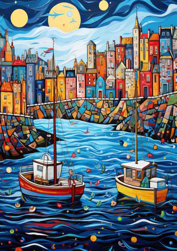 The Dance of the Elements Boats and the Sea | Poster