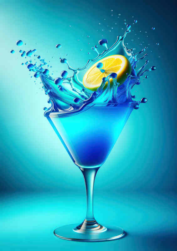 Blue Lagoon Beauty Citrus Splash in Vibrant Blue | Canvas