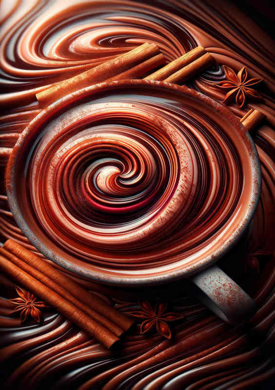 Cinnamon Swirl Sensation Spiced Chocolate Euphoria | Di-Bond