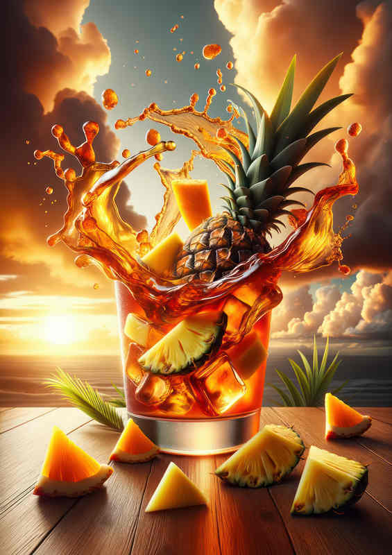 Mai Tai Magnificence Tropical Fruits Dynamic Interaction | Canvas