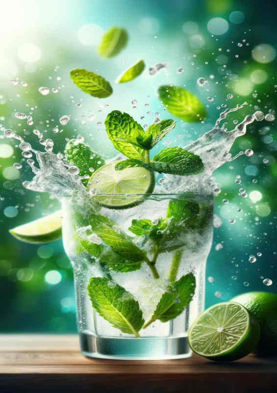 Refreshing Mojito Magic Mint Leaves Take Flight | Di-Bond