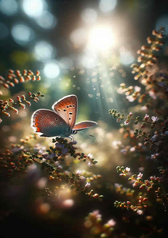 Brit. Copper Butterfly Woodland Poster