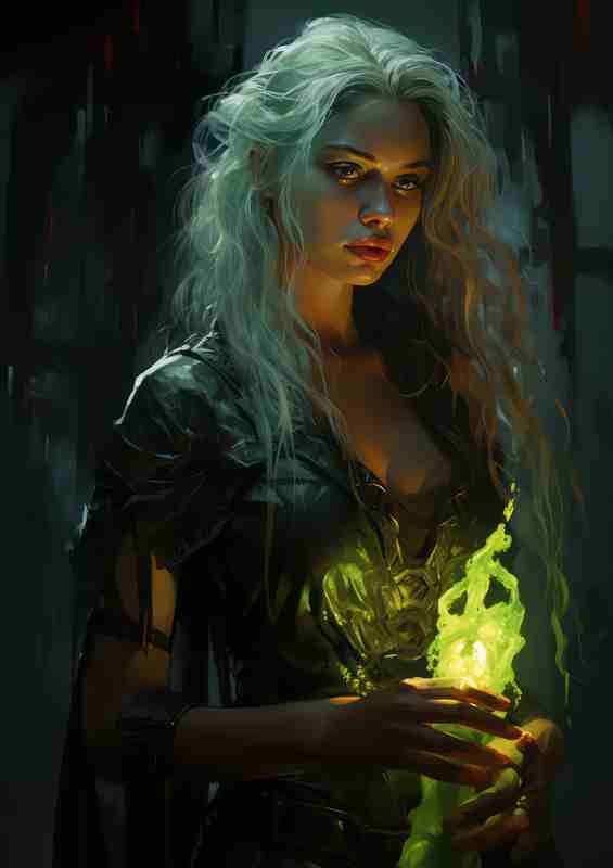 Art of blade black khaleesi sword spitting green | Canvas