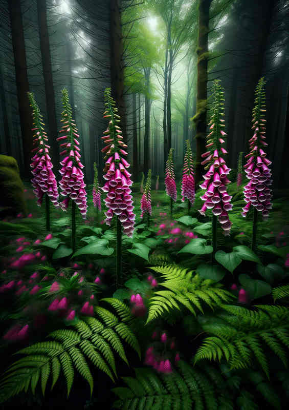 British Foxglove Canvas