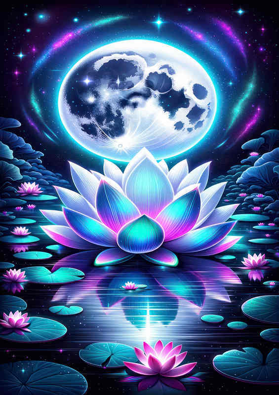 Lotus Moon Glow Canvas