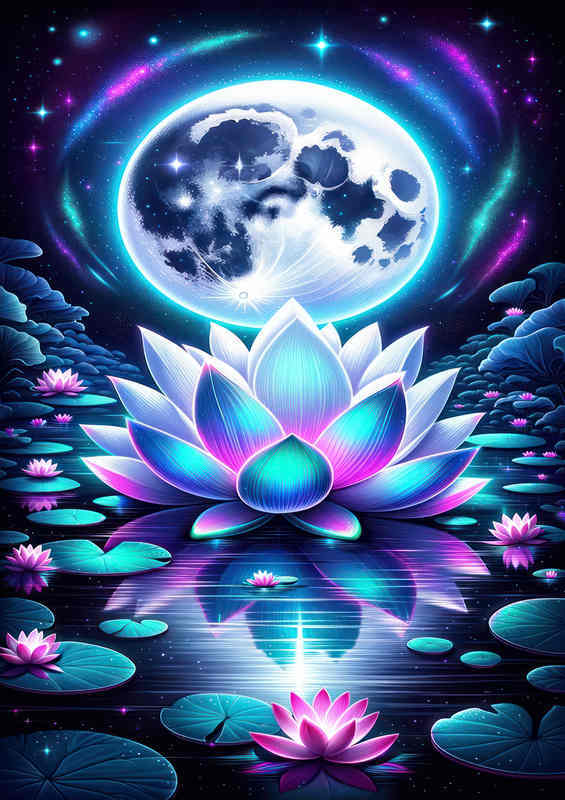 Lotus Moon Poster