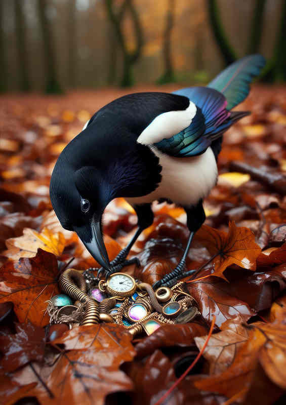 Magpies Treasure Hunt known for its love of shiny objects | Poster