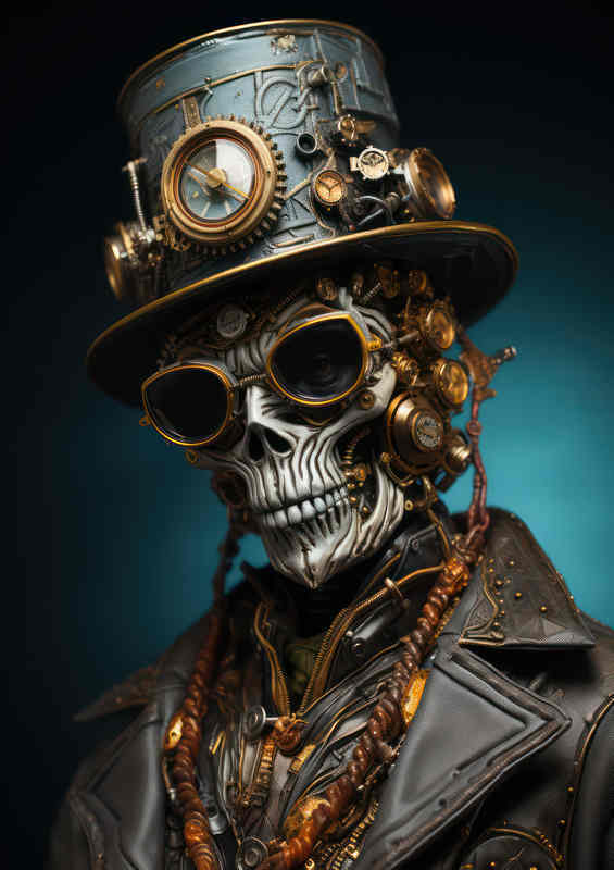Steampund style skull face abstract style | Di-Bond