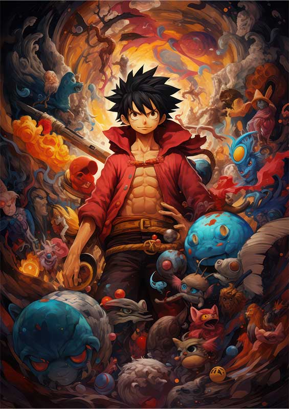 One Piece Poster: Luffy & Crew – Adventure Awaits!