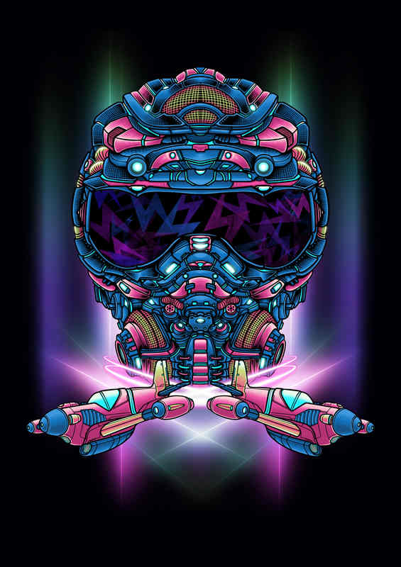 Breathing Space neon style helmet | Canvas