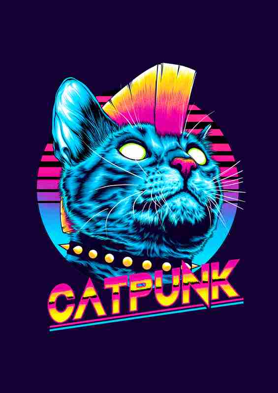 Cat Punk Purple | Poster