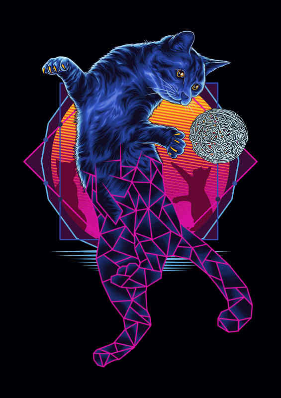 Geometric Cat | Canvas