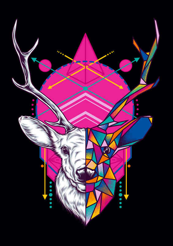 Geometric Deer | Poster