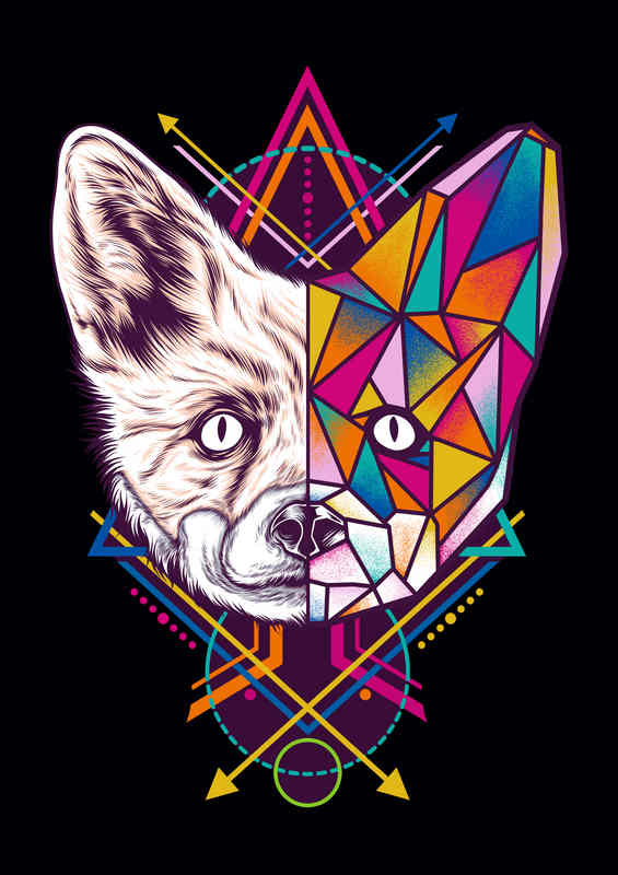 Geometric Fox | Poster