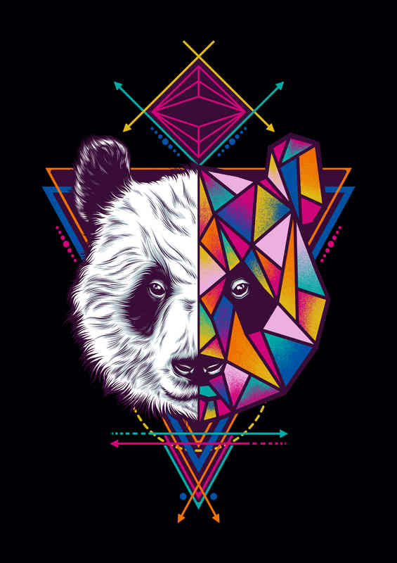 Geometric Panda | Canvas