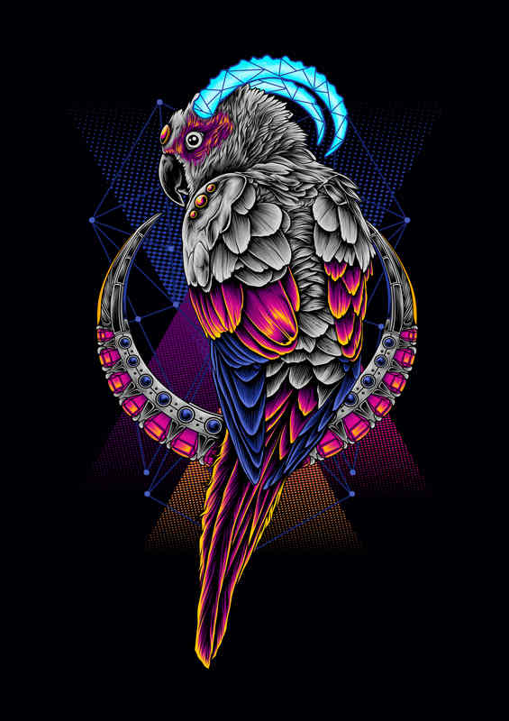 Geometric Parrot | Poster